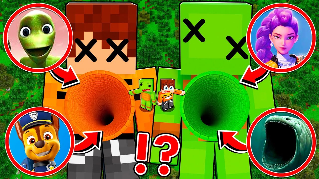 ZNALEŹLIŚMY TUNELE POSTACI w Minecraft! (Bloop, Psi Patrol, Dame tu Cosita, Kpop Demon Hunters)