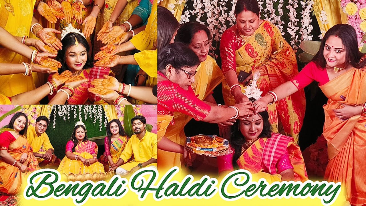 Haldi Ceremony 💛 || Gaye Holud || Bengali Haldi Ceremony || Bengali Wedding Rituals #haldiceremoney