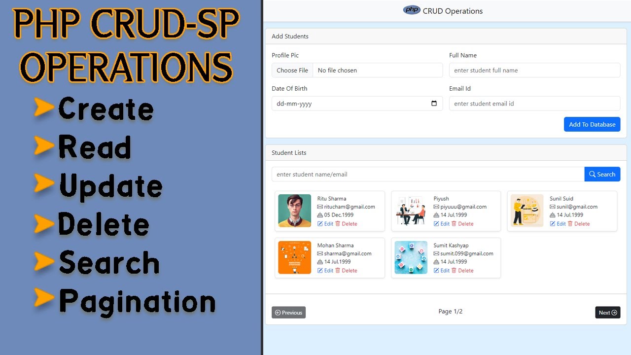 Master PHP CRUD, Search, Pagination, and Advanced Database Techniques | PHP Web Development Tutorial
