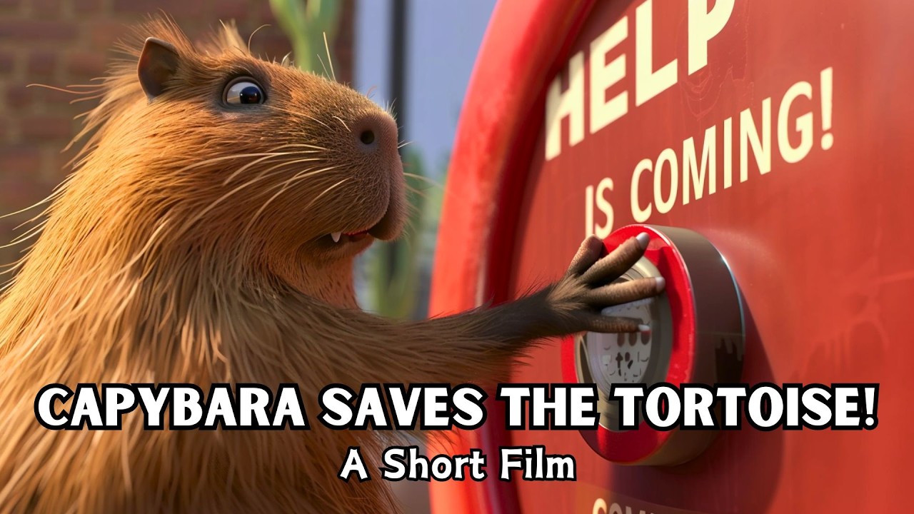 Capybara to the Rescue: A Short Film | Super Capybara Saves the Tortoise!