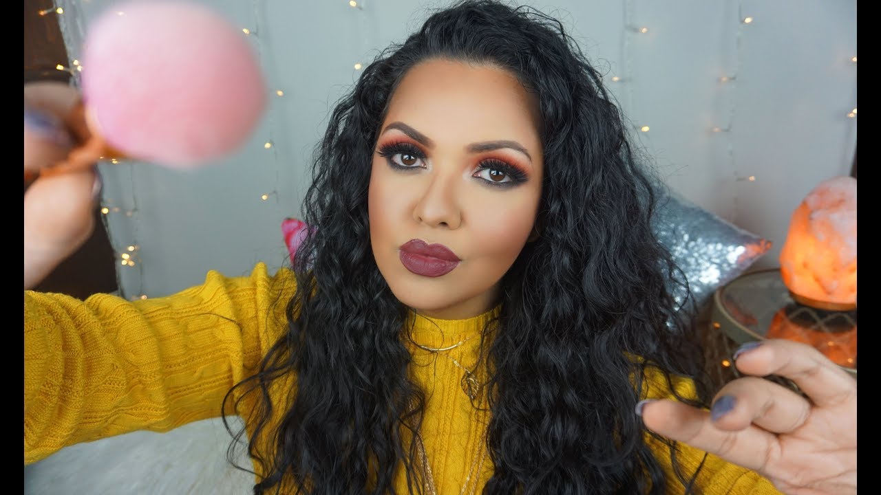 ASMR Face Brushing With  Whispered Guided Relaxation
