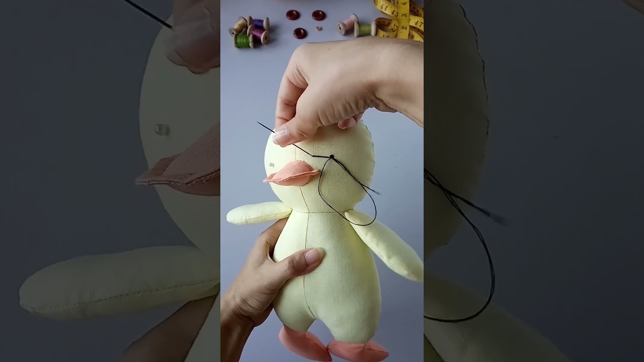 Making A Stuffed Duck 🦆 #sewingprojects #handmade