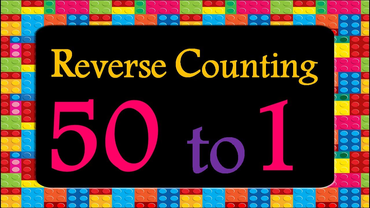 Reverse Counting 50 to 1 |  Backward counting 50 to 1 | उल्टी गिनती 1 से 50 तक | Counting 50 to 1