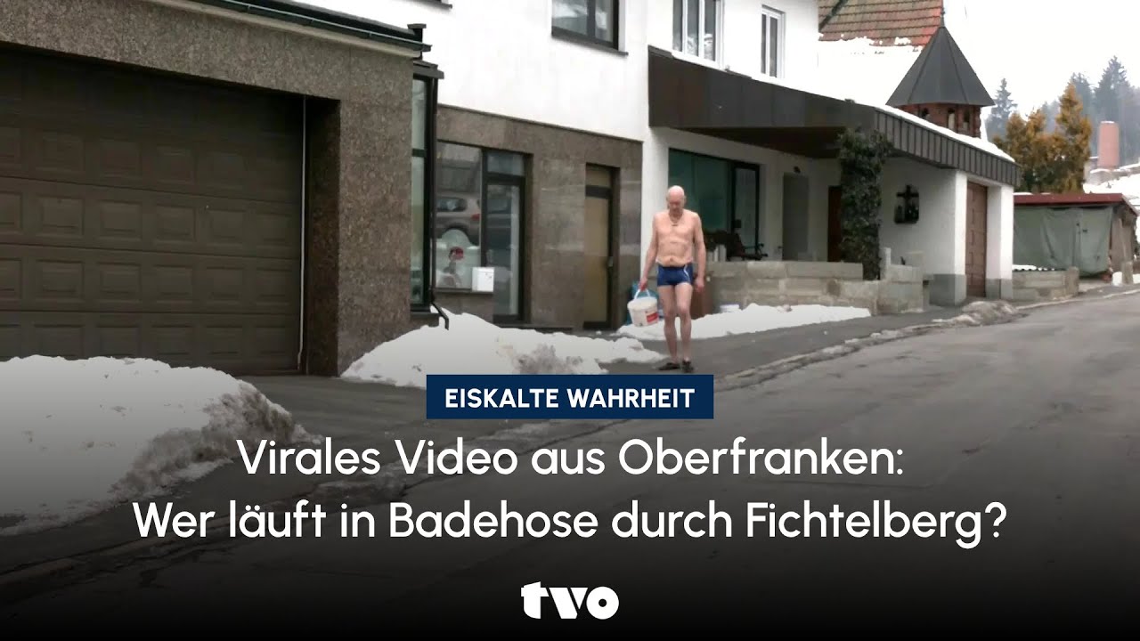 Virales Video aus Oberfranken: Wer läuft in Badehose durch Fichtelberg?