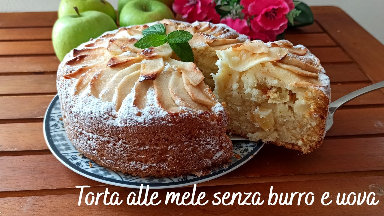 Ricetta senza burro e senza uova TORTA DI MELE leggera, sana e golosa!