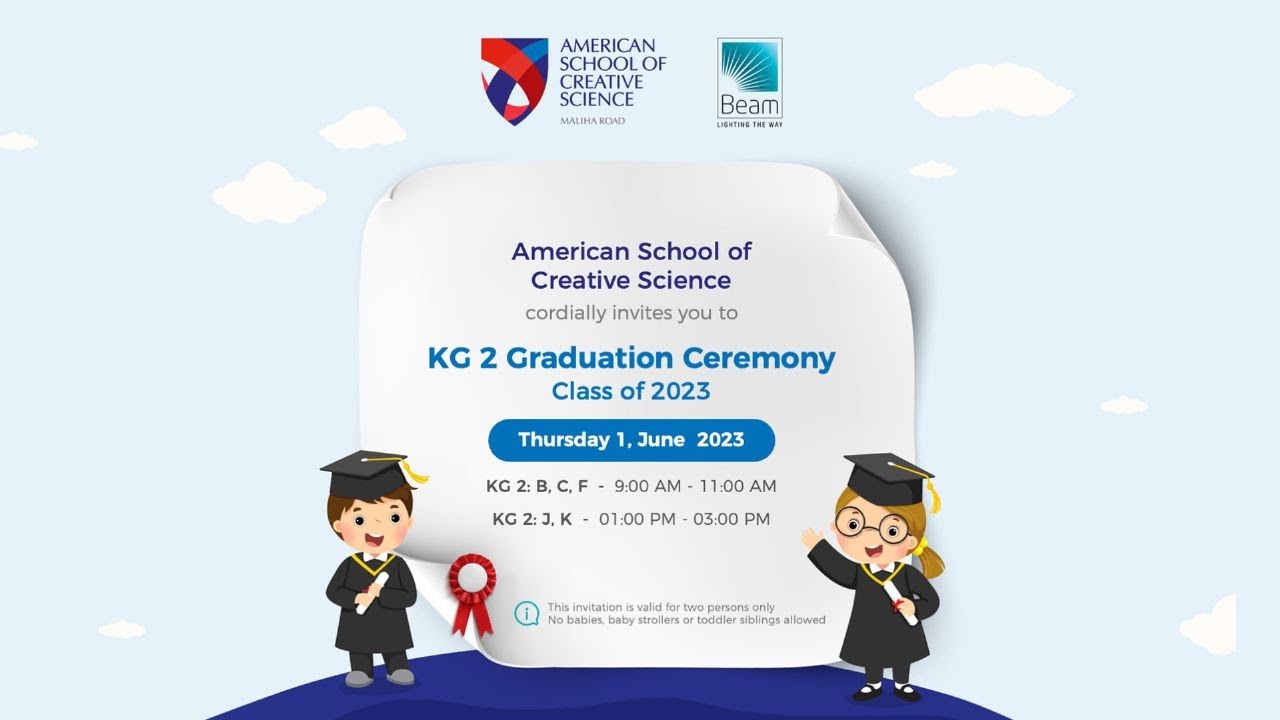 KG-2 GRADUATION CEREMONY | CLASS OF '23 | 01/06/23 | 3 PM | American School of Creative Science