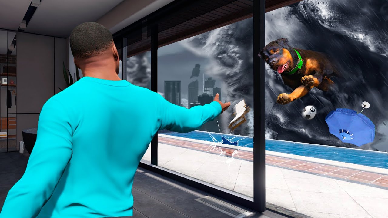 O TORNADO DESTRUIU A CASA DO FRANKLIN NO GTA 5!