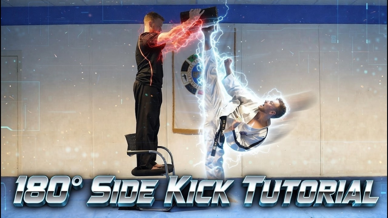 Taekwondo 180° Side Kick Tutorial (180 Degrees) | GNT How to