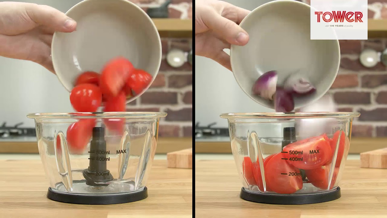 500W Mini Chopper with Glass Bowl