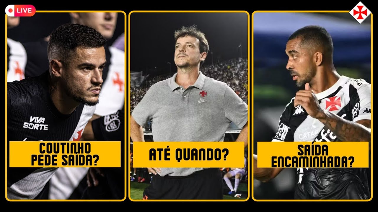 CRISE NO VASCO? COUTINHO PEDE SAÍDA, DINIZ EM XEQUE E MOVIMENTO NO ELENCO 💢