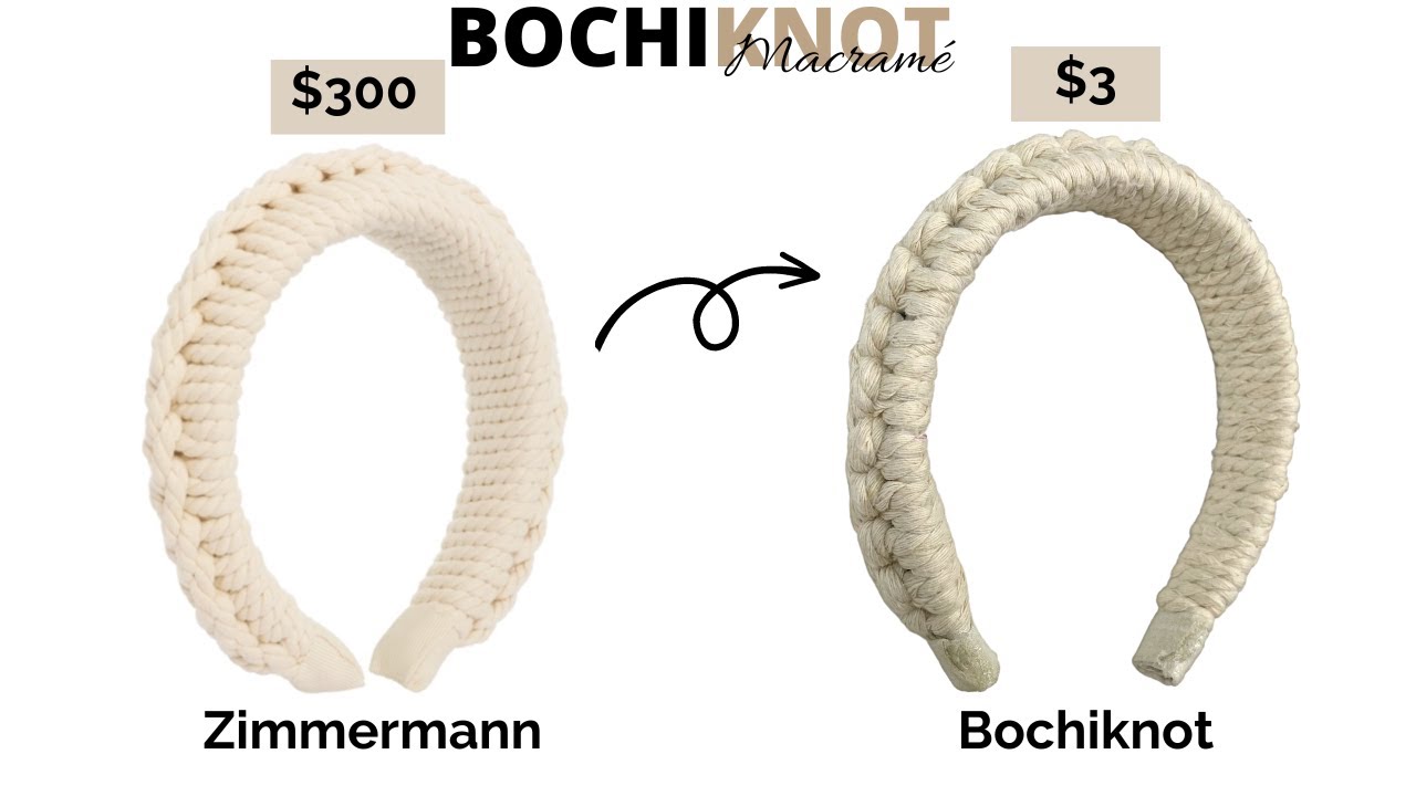 How to DIY A $300 ZIMMERMANN Macrame Headband for Only $3! NO sewing or gluing required!