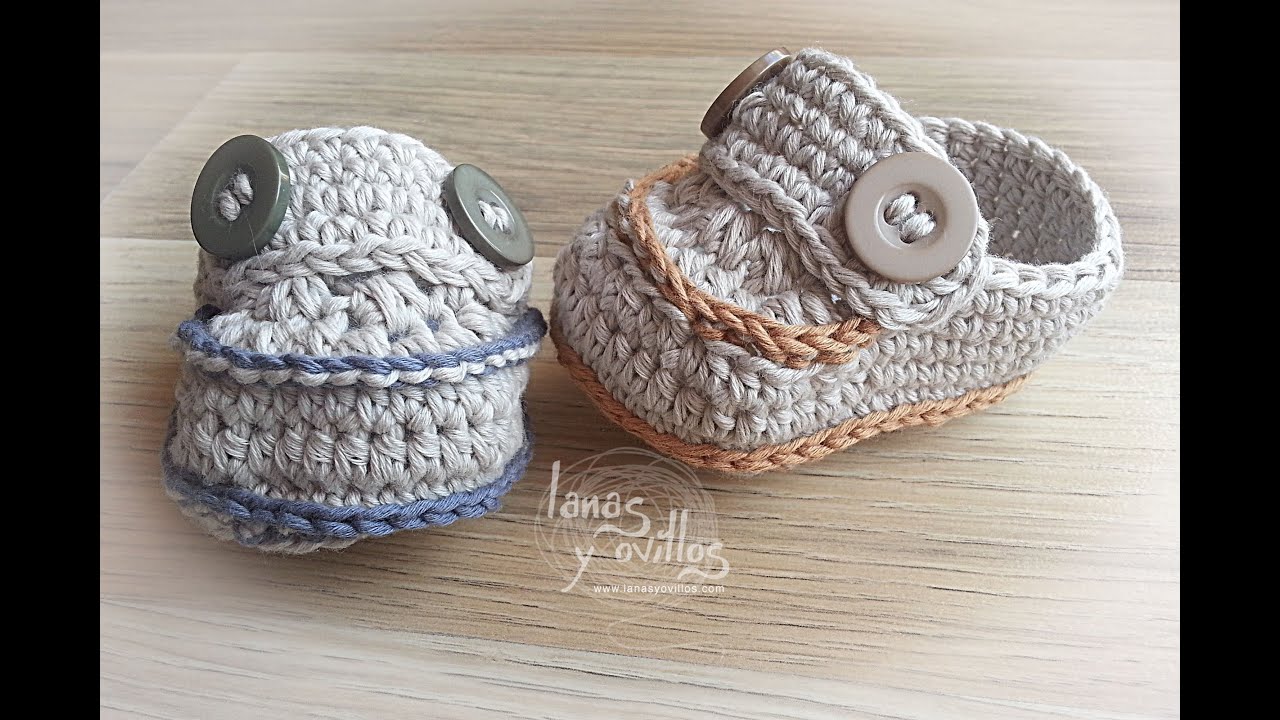 Tutorial Mocasines Bebé Crochet o Ganchillo en Español