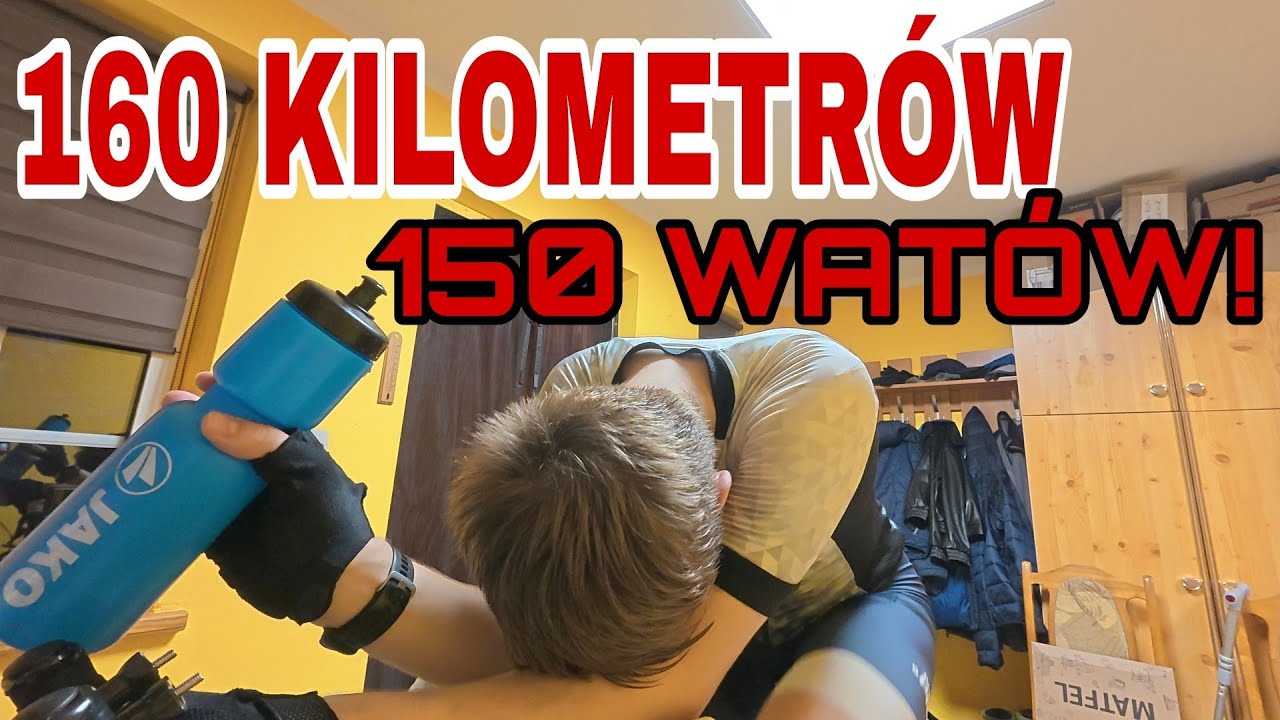 Najdłuższa trasa na trenażerze! 🚲 160 kilometrów 150 Watów 🎖️5 Godzin na granicy wytrzymałości💪
