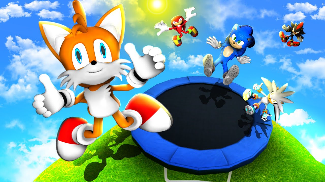 GMOD Trampoline Fails • Sonic Impressive Ragdolls • part 2 (Jumps, Ramps)