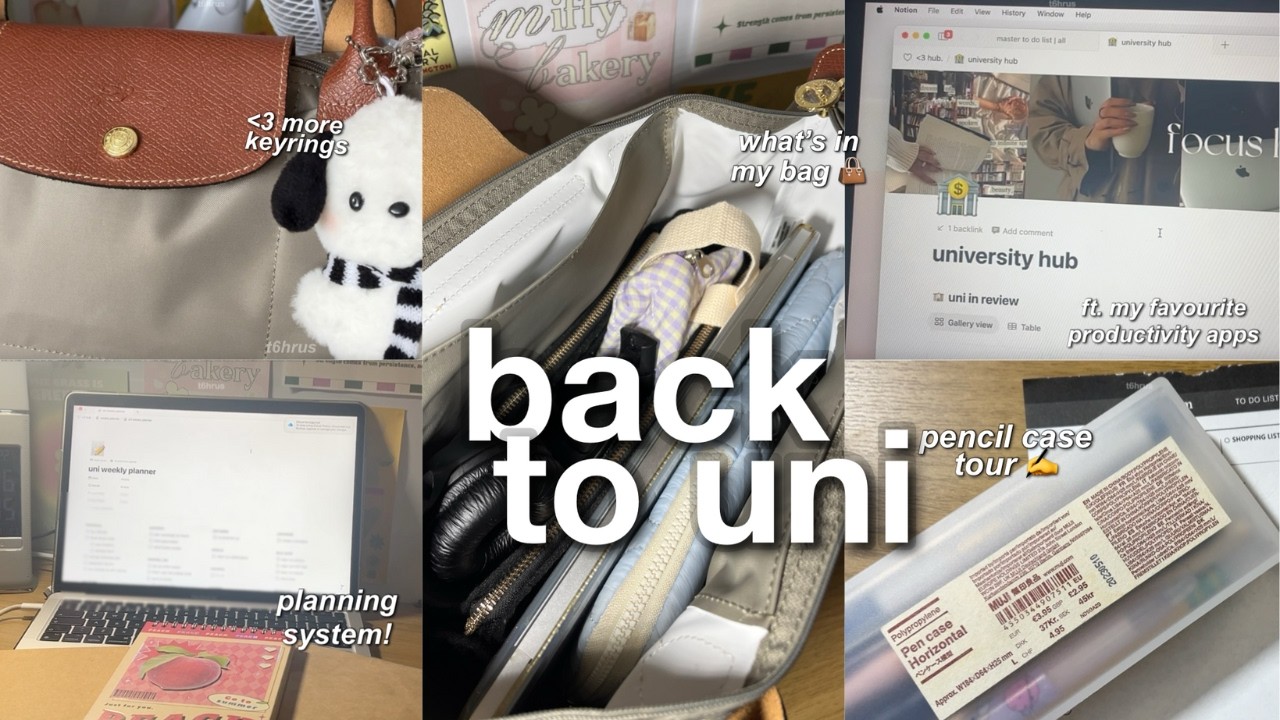 back to uni prep 🌟 what’s in my bag, first days, haul + my planning system | productive uni vlog