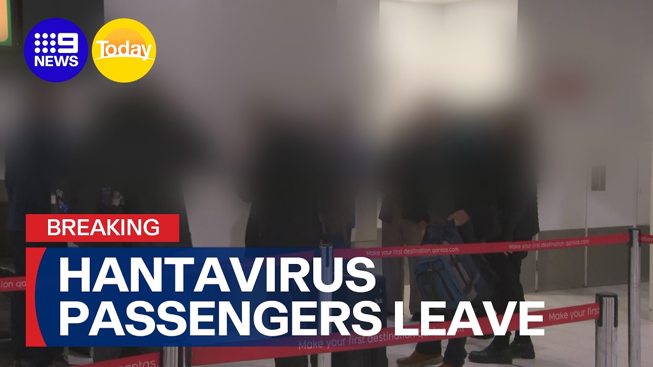 JUST IN: First Aussies from hantavirus-hit cruise ship leave quarantine | 9 News Australia