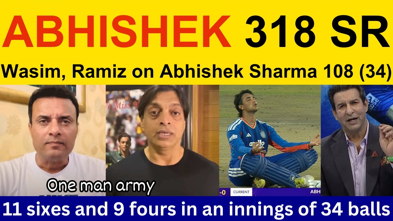 Pak Media Crying on ABHISHEK Sharma batting today | Ramiz Speaks, Shoaib Akhtar on ABHISHEK Sharma