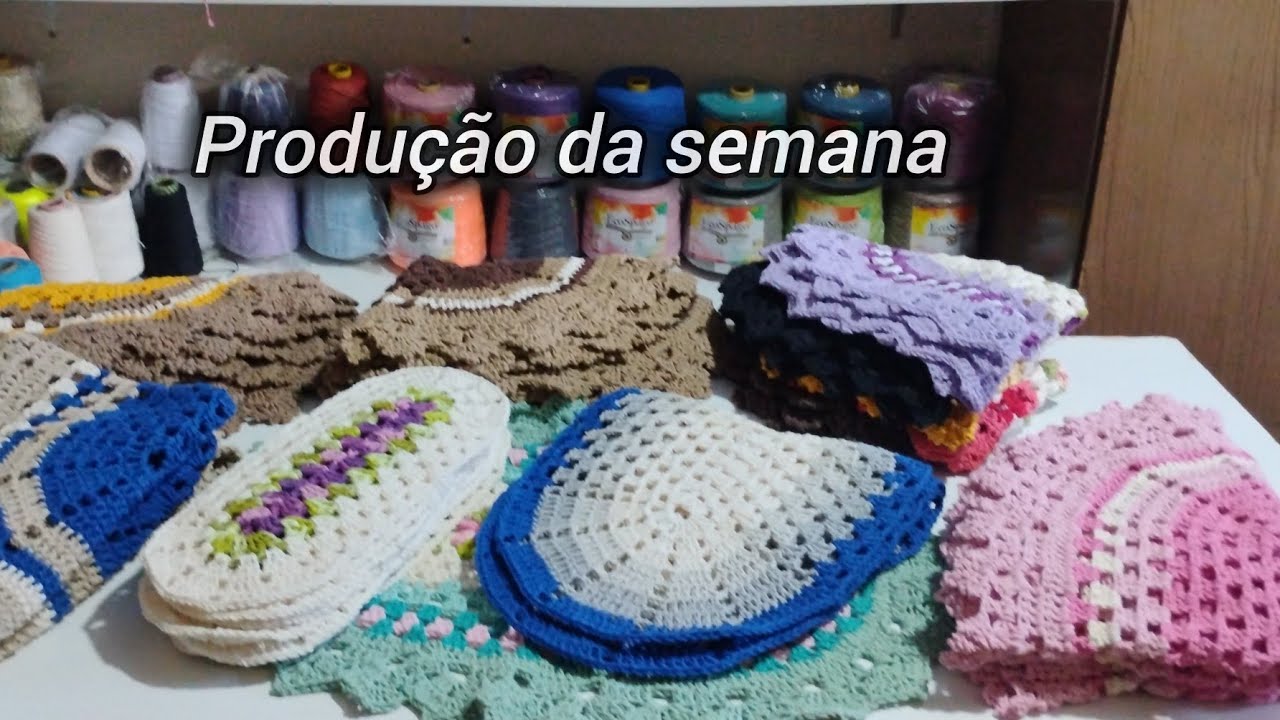 Semana super produtiva/Fiz jogos de banheiro e tapetes avulsos lindos 