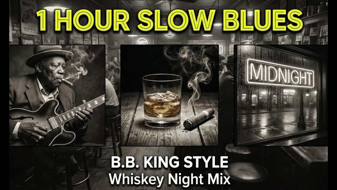 Best B.B. King Inspired Style Slow Blues –  Whiskey Night Mix Blues Compilation 