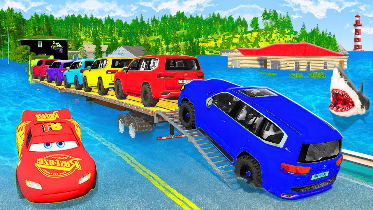 Big Truck Crash Test vs Speed Bumps – Destruction Physics – BEAMNG Part 7. 🛻