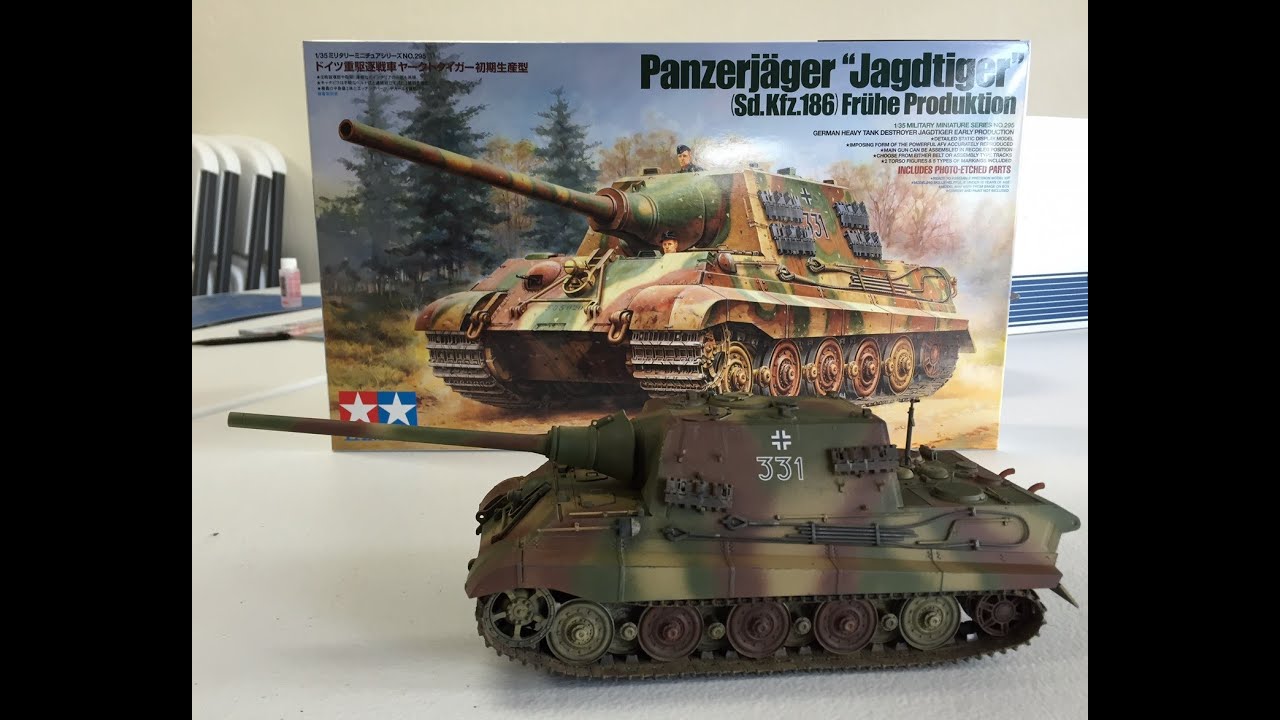 Building  the Tamiya JagdTiger including painting weathering