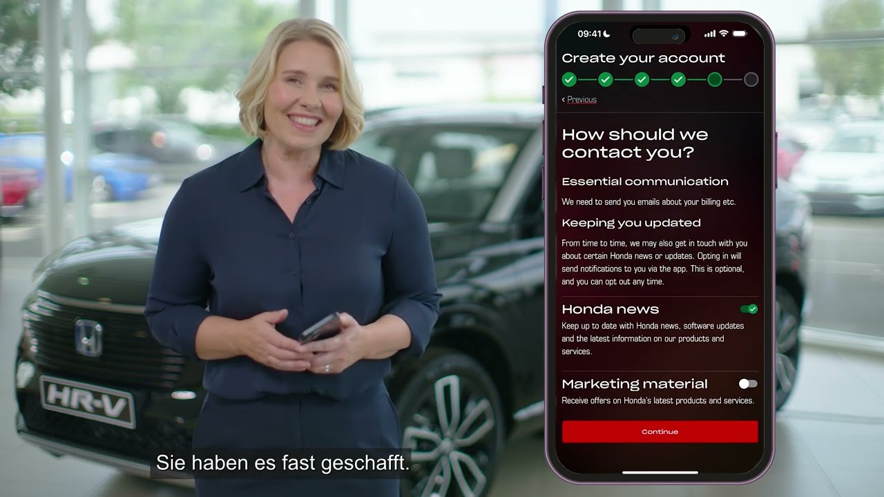 My Honda+ App | Erstelle ein Konto und registriere deinen Honda
