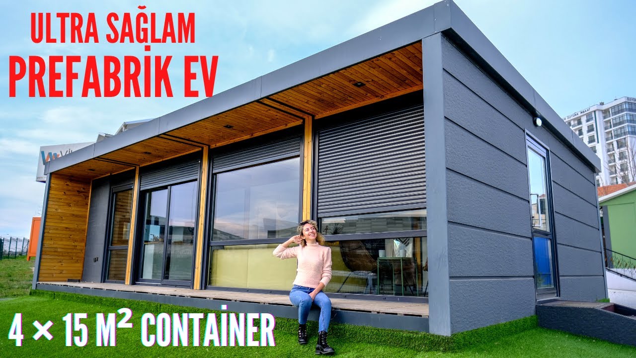4 x 15 m² Konteynerlerin Küçük Eve İnanılmaz Dönüşümü