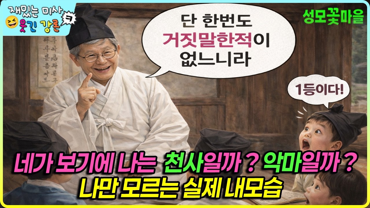 [재밌는 미사 웃긴 강론] 네가 보기에 나는 천사일까? 악마일까? 나만 모르는 실제 내모습 #유머강연 #웃긴강론 #성모꽃마을 #천주교 #가톨릭
