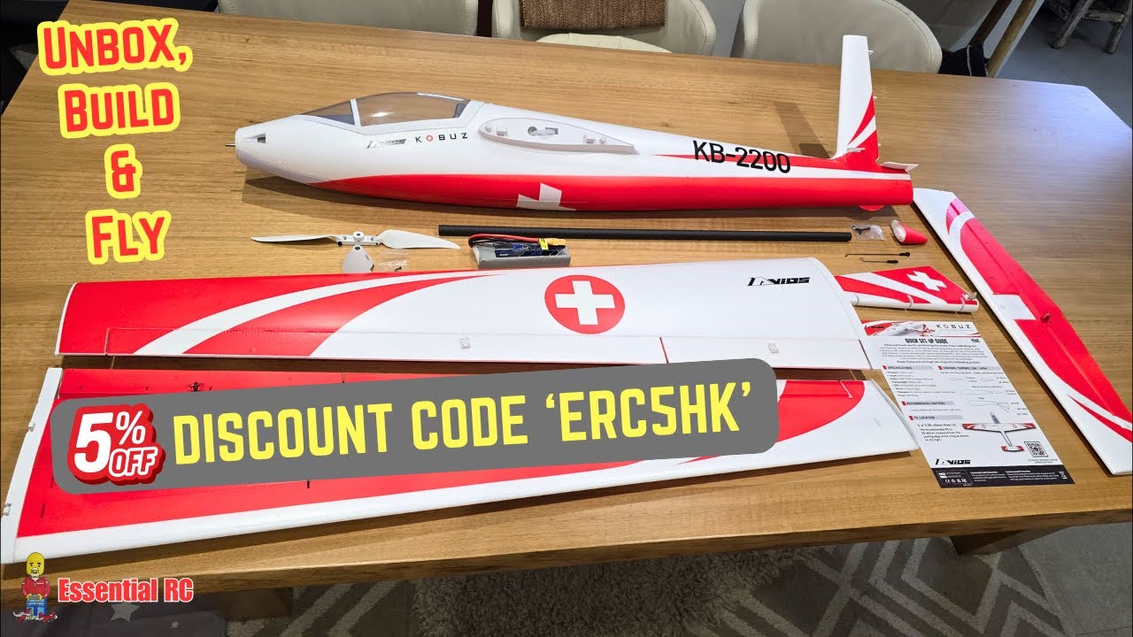 UNBOX, BUILD and FLY ! Avios Kobuz 2.2 metre Aerobatic powered Glider