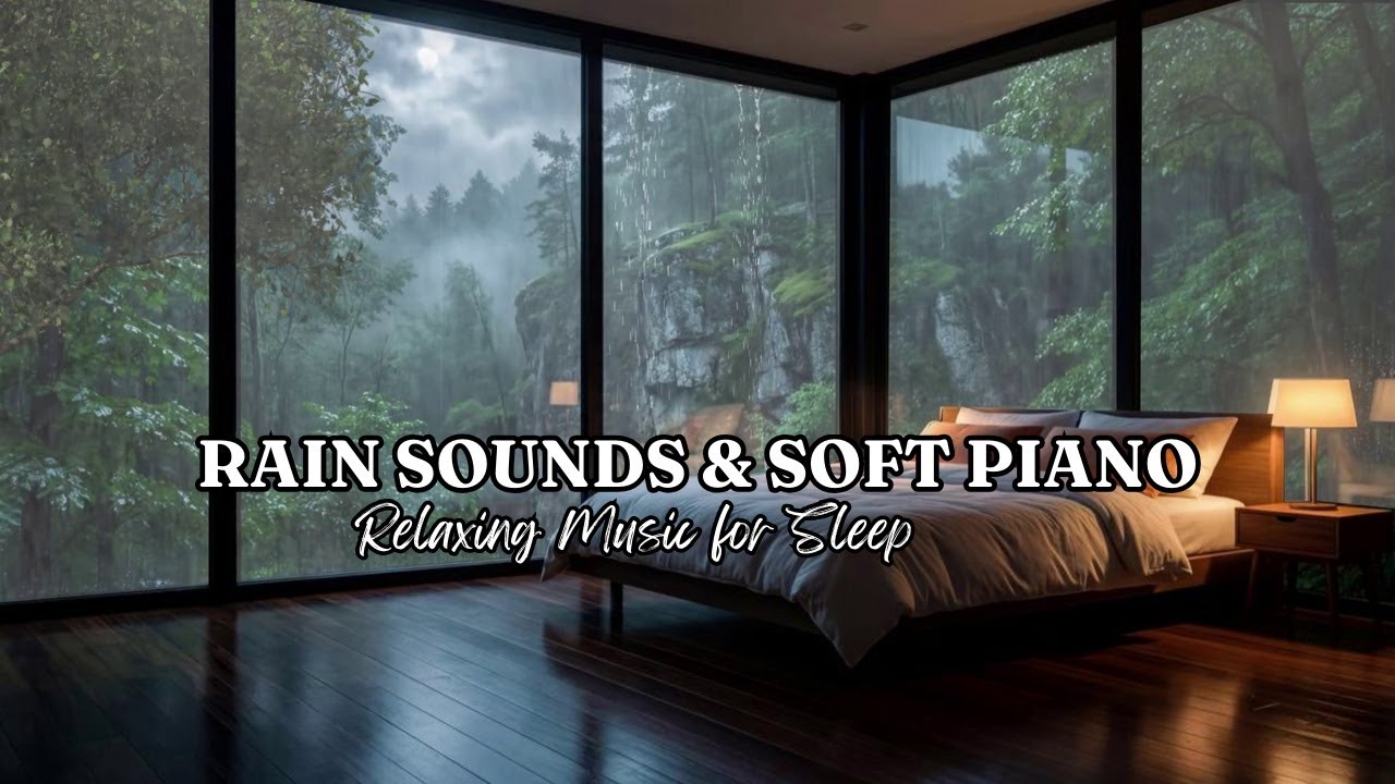 Stress Relief and Deep Sleep - Peaceful Piano & Rain Ambience, Relaxing Music for Insomnia, Chilling