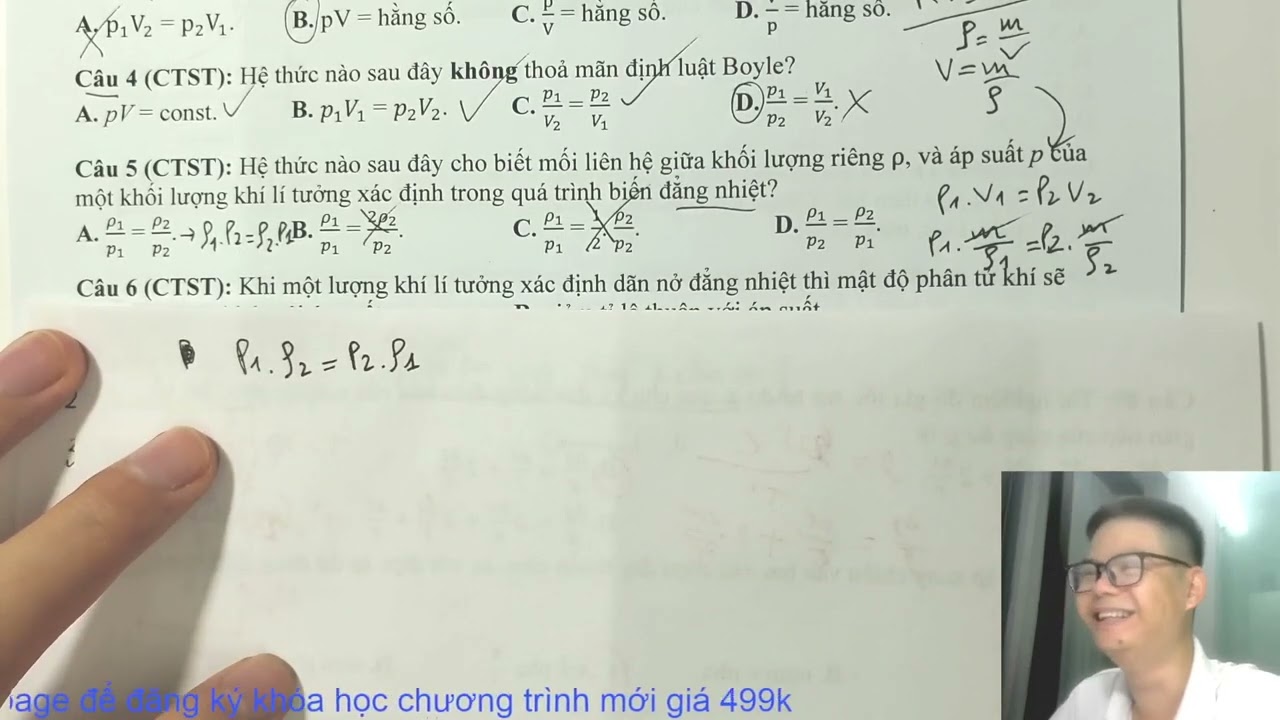 [VẬT LÝ 12 SGK MỚI] Chữa bài tập ĐỊNH LUẬT BOYLE - ĐẲNG NHIỆT