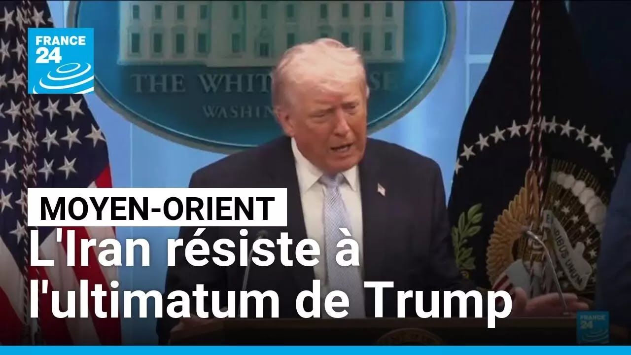 Guerre au Moyen-Orient : l'Iran r&eacute;siste &agrave; l'ultimatum de Trump qui se rapproche &bull; FRANCE 24