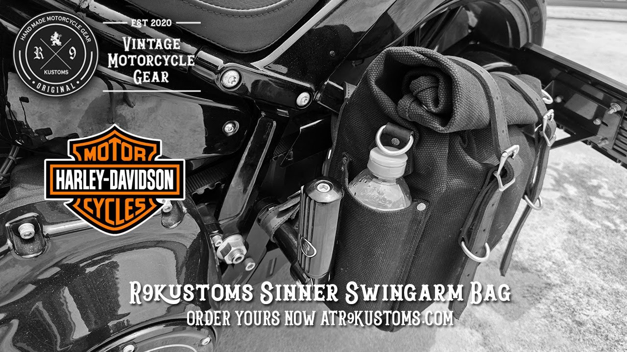 Best Retro Harley-Davidson Softail Swingarm Bag Overview ⚡ #r9kustoms #motovlog #harleydavidson