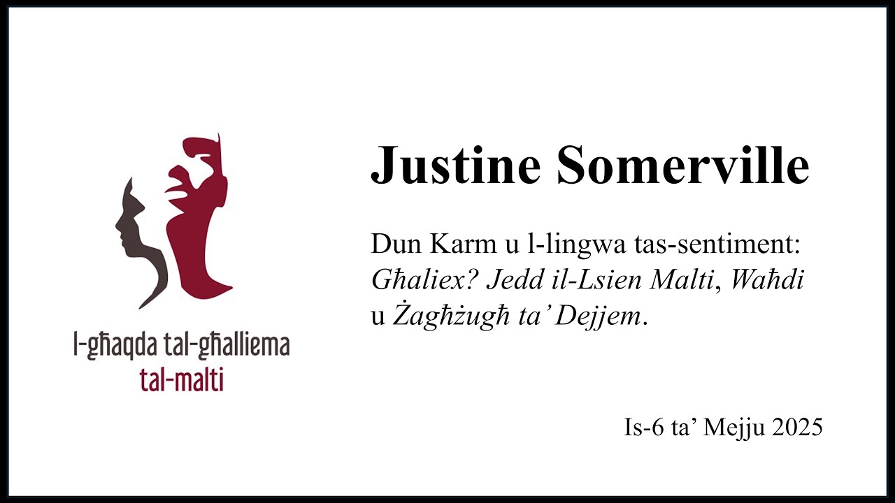 Dun Karm u l-lingwa tas-sentiment: Għaliex? Jedd il-Lsien Malti, Waħdi u Żagħżugħ ta&rsquo; Dejjem.