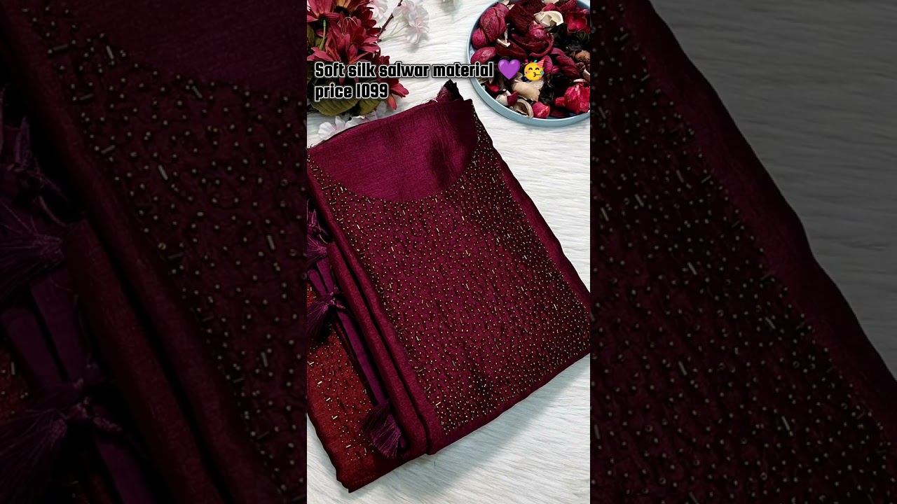 LATEST FANCY SOFT SILK DRESS MATERIALS | NEIDHAL.COM 22 APR 23 1857#SHORT