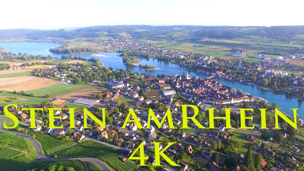 Stein am Rhein am Bodensee von oben