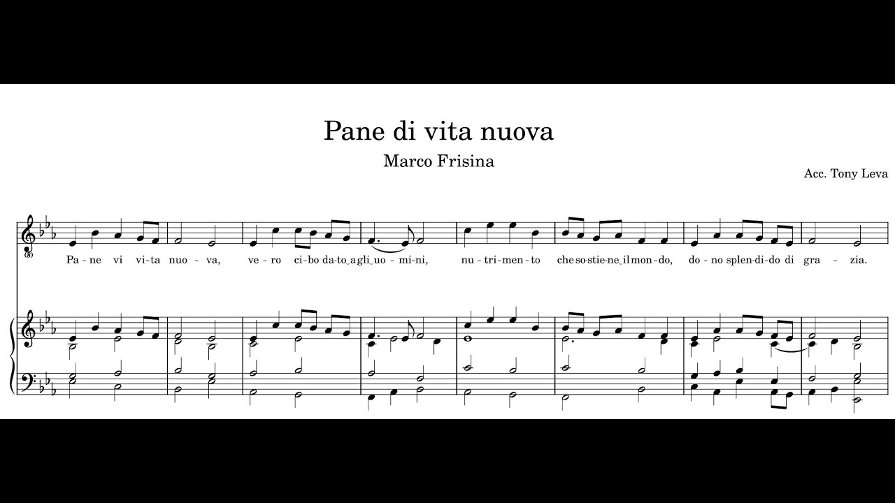 ACCOMPAGNAMENTI ORGANISTICI = 105) Pane di vita nuova (Marco Frisina)
