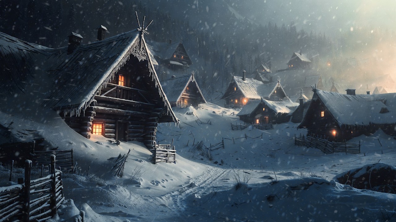 Snow Sounds & Roaring Wind for Sleep ❄️ Relax, Reduce Stress and Calm Anxiety