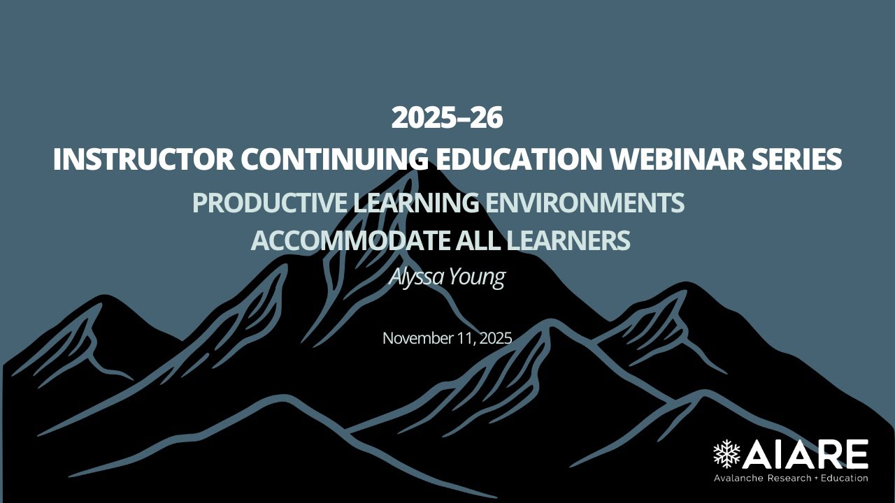 Productive Learning Environments Accommodate ALL Learners
