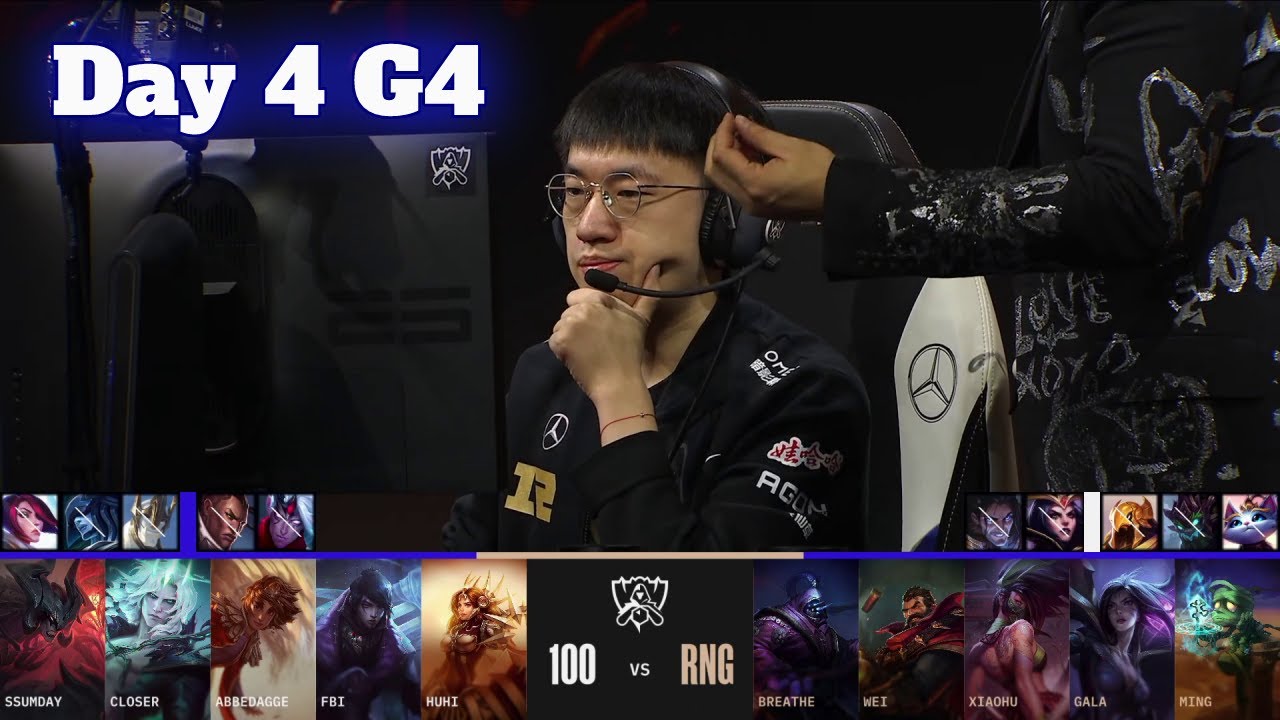 100 vs RNG | Day 4 LoL Worlds 2022 Main Group Stage | 100 Thieves vs Royal Never Give Up - full game