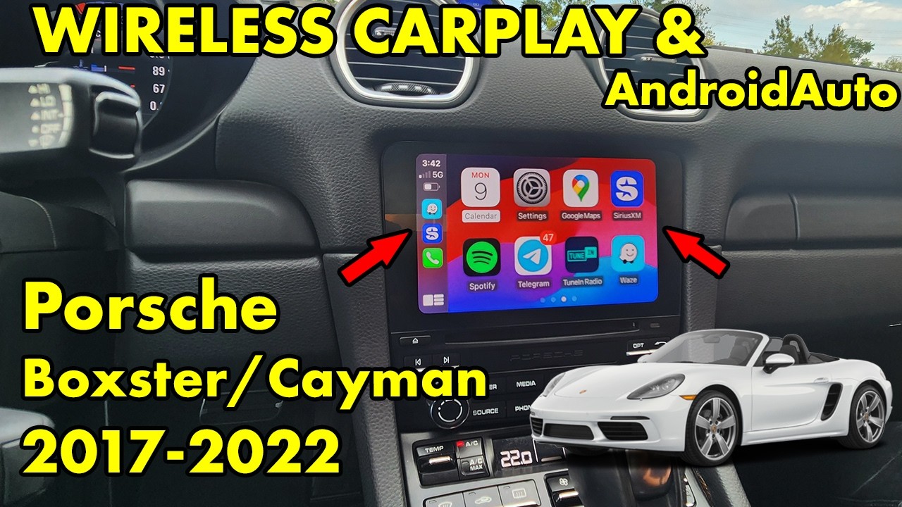 Беспроводные технологии CarPlay и AndroidAuto в Porsche Boxster/Cayman 2017, 2018 и 2019 модельны...