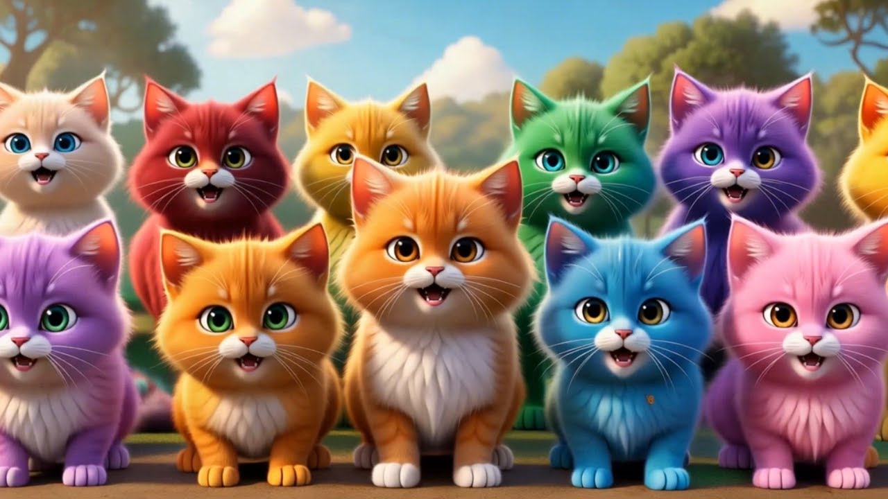 🐱🌈 Rainbow Kitty Groove! | Colorful Cat Dance Song for Kids 🎶✨