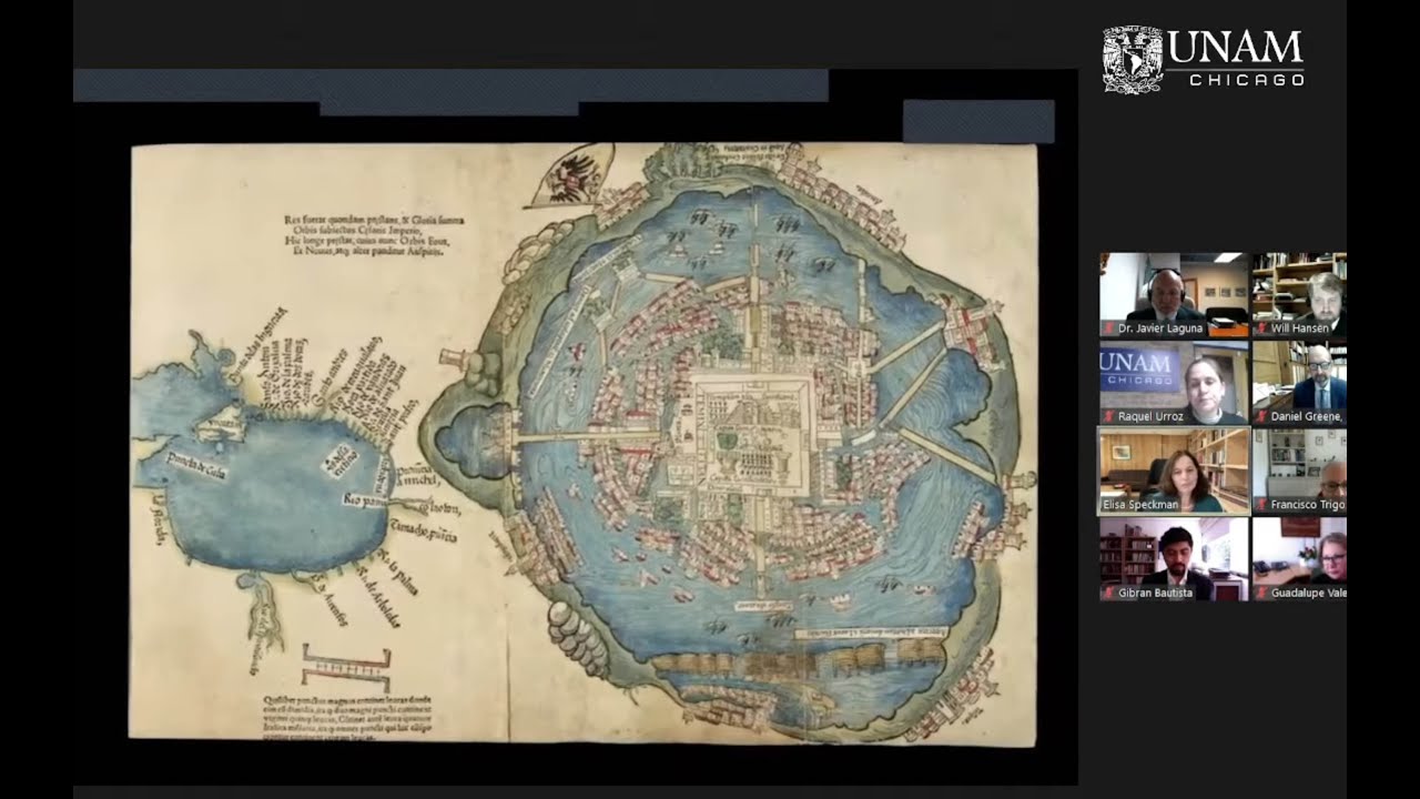 Recibe la UNAM facsímil del Mapa de Cortés, primera representación de la Gran Tenochtitlan
