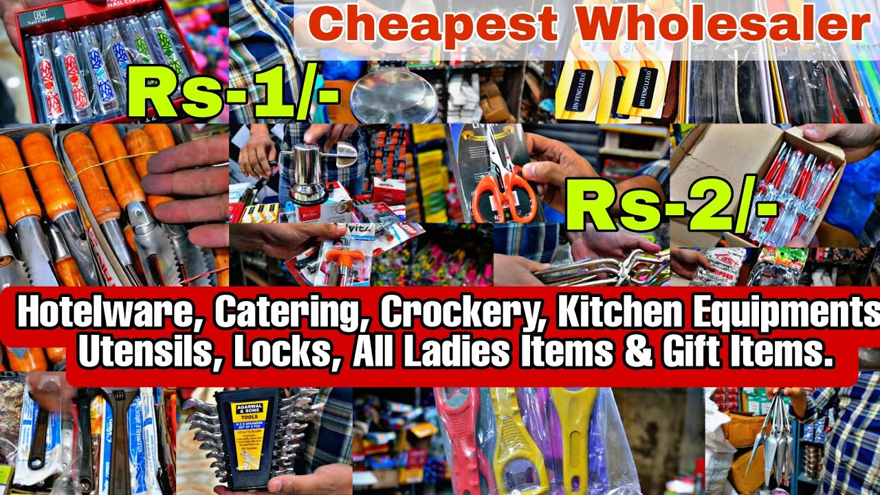 Cheapest Wholesale Market Household, Catering, Crockery, Kitchen ex Utensils, Locks, @LifEeXploRerYT