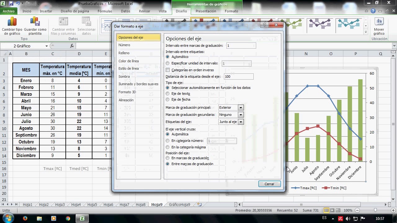 Creación de gráficos en Excel #8 - Gráficos de doble escala