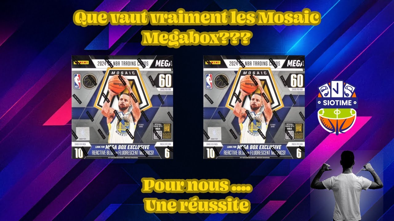 ✨ MEGABOX MOSAIC NBA 2024-25 Rookie, Numéroté, Légende & Auto !! Pré-Break Siotime #sportscards