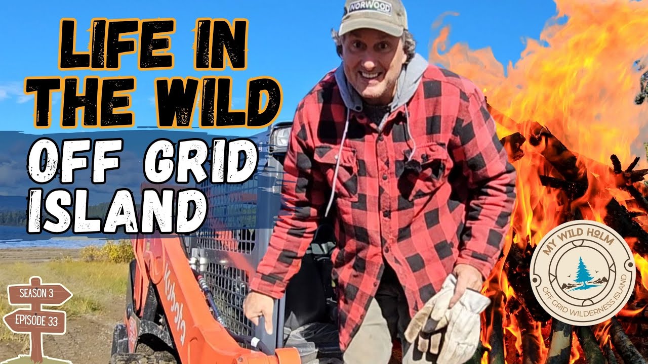 Off Grid Island Life After the Accident: Bonfire Cleanup, Winter-Proofing Solar –My Wild Holm S3Ep33