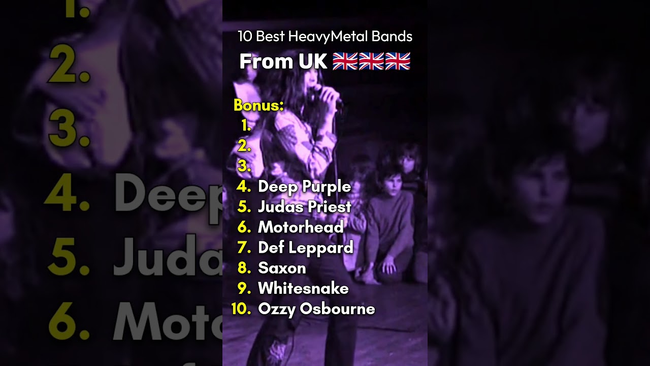 10 Best Heavy Metal Bands from UK 🇬🇧 #shorts #heavymetal