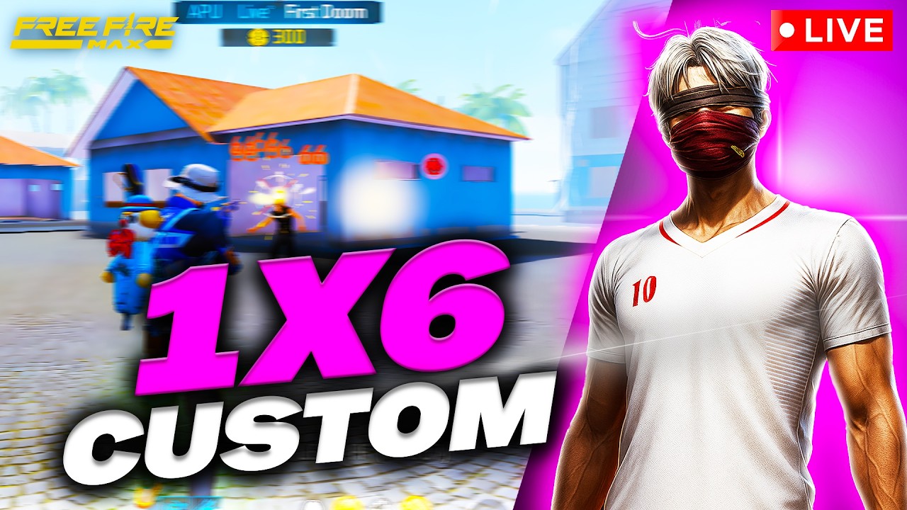 🔴LIVE 1X6  CUSTOM COME ON GUYS 😎🎮🎯 ON LIVE  #livestream #freefirelive #apulive