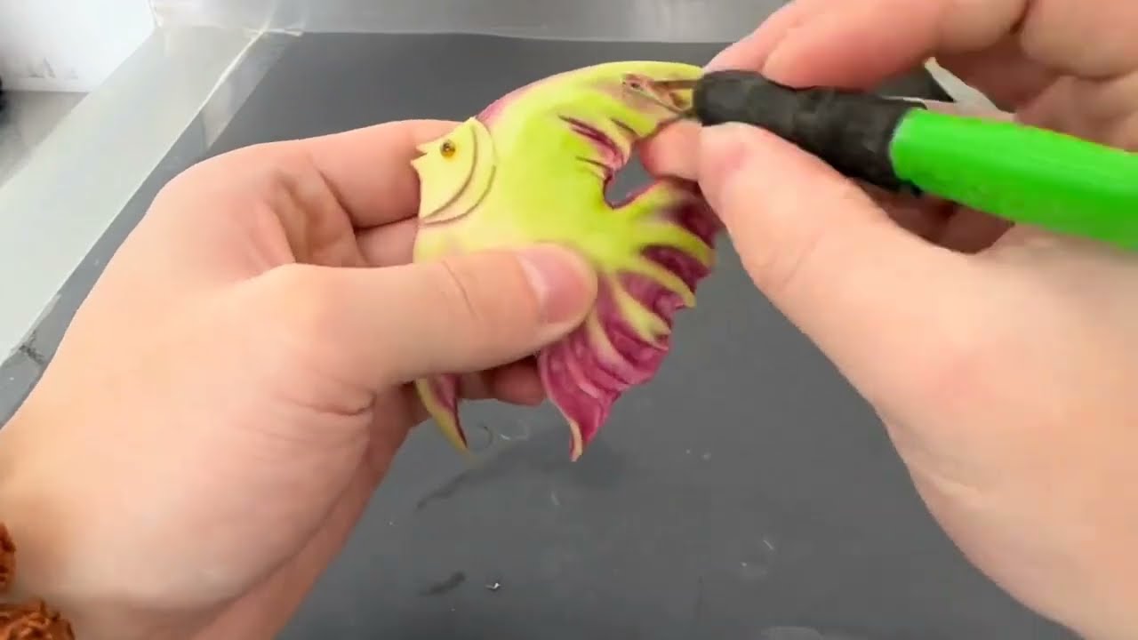 Radish Art: Create Stunning Fish Design in Minutes! Easy & Impressive Veggie Carving 